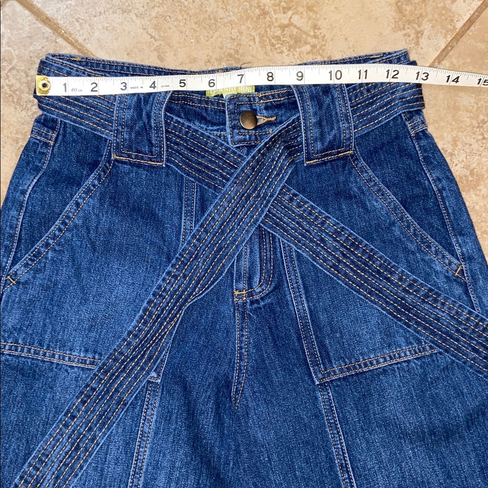 Gianni Bini High Rise Denim Jeans Wide Leg with Belt - Picture 5 of 9
